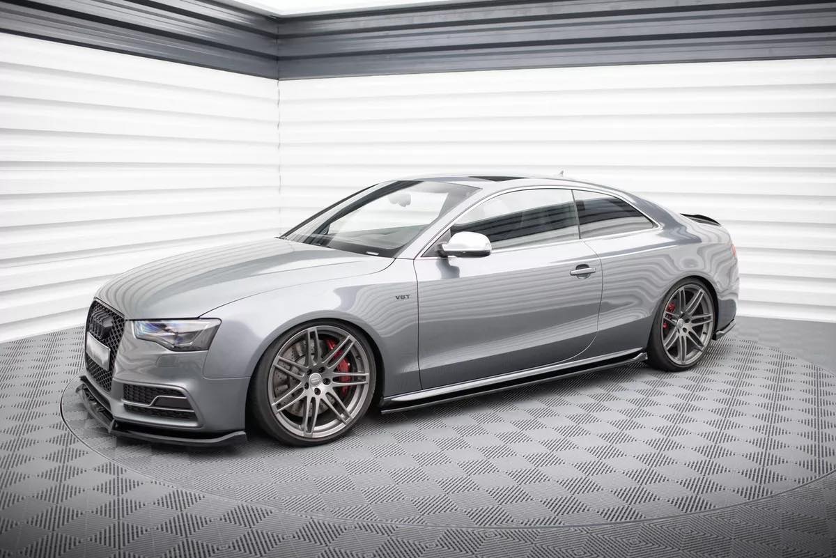 Side sill r approach for V.2 for Audi S5 / A5 S-Line Coupe 8T black high gloss