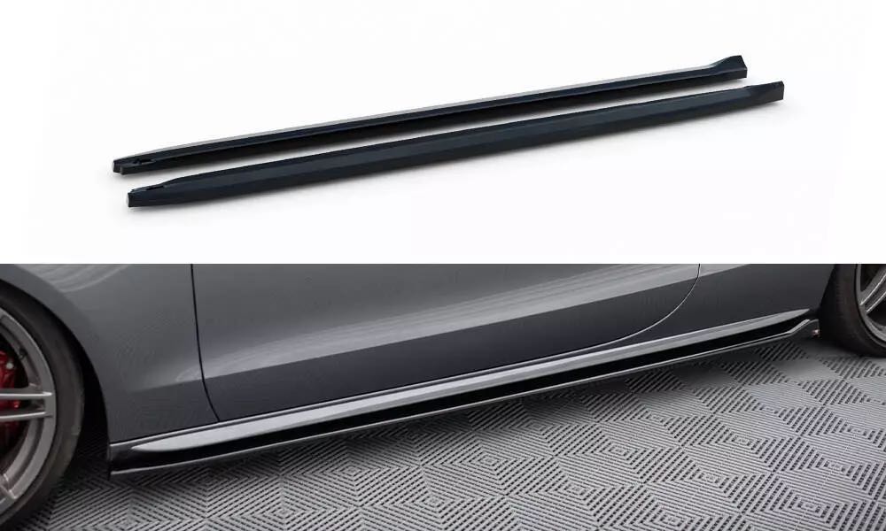 Side sill r approach for V.2 for Audi S5 / A5 S-Line Coupe 8T black high gloss