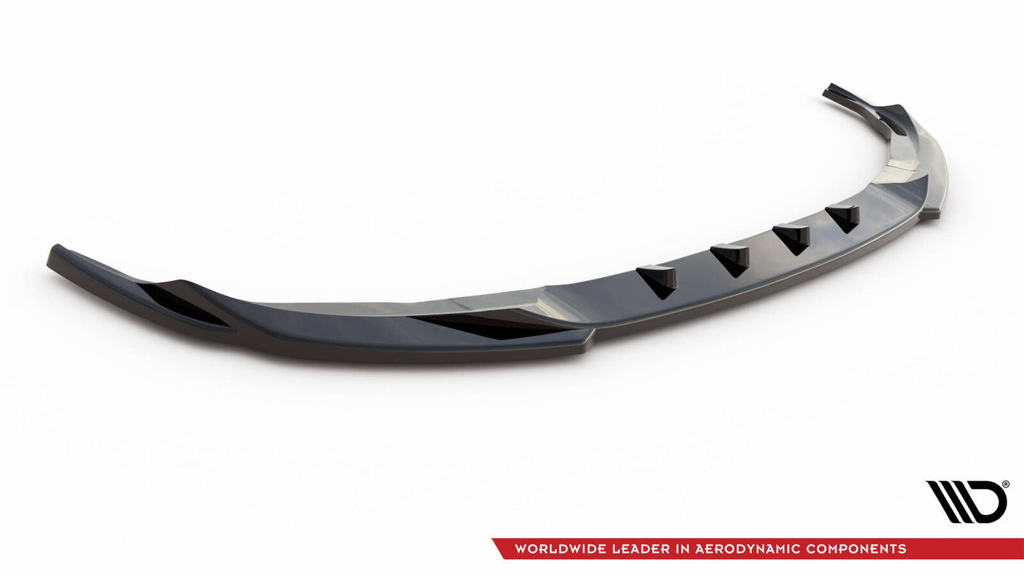 Front approach V.2 for BMW 3 Series Sport Line G20 / G21 black spoiler lip sword