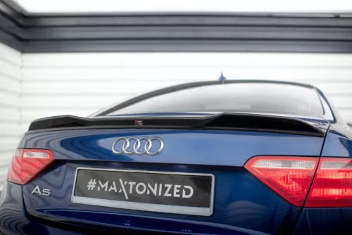 Rear spoiler attachment 3D tear-off edge for Audi A5 / A5 S-Line / S5 Coupe 8T black