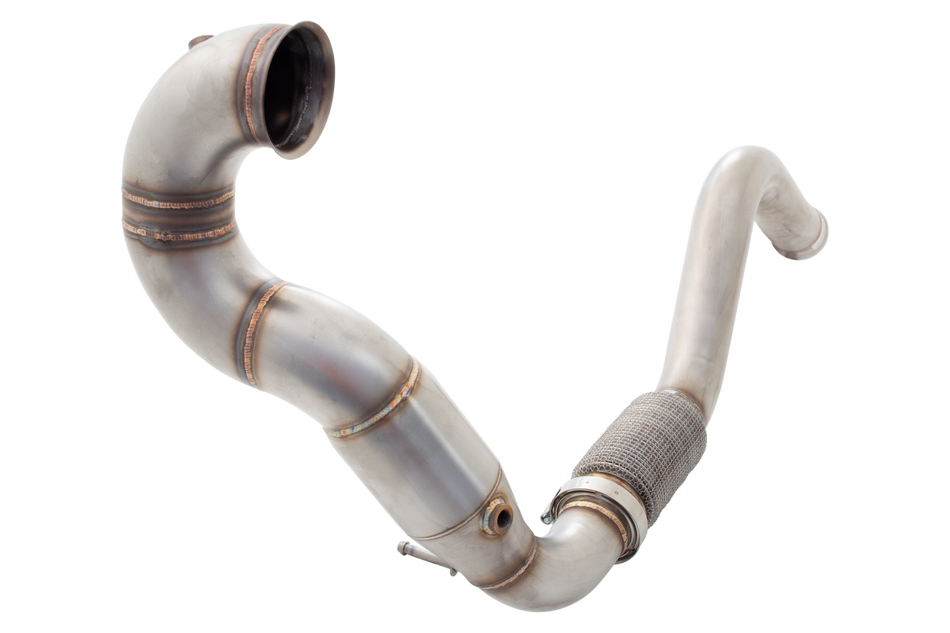 Downpipe with High-Flow Catalytic Converter XForce 100CPSI for Mercedes-BENZ AMG A45 2012-2018 W176 HATCH stainless steel - ESA45KITB