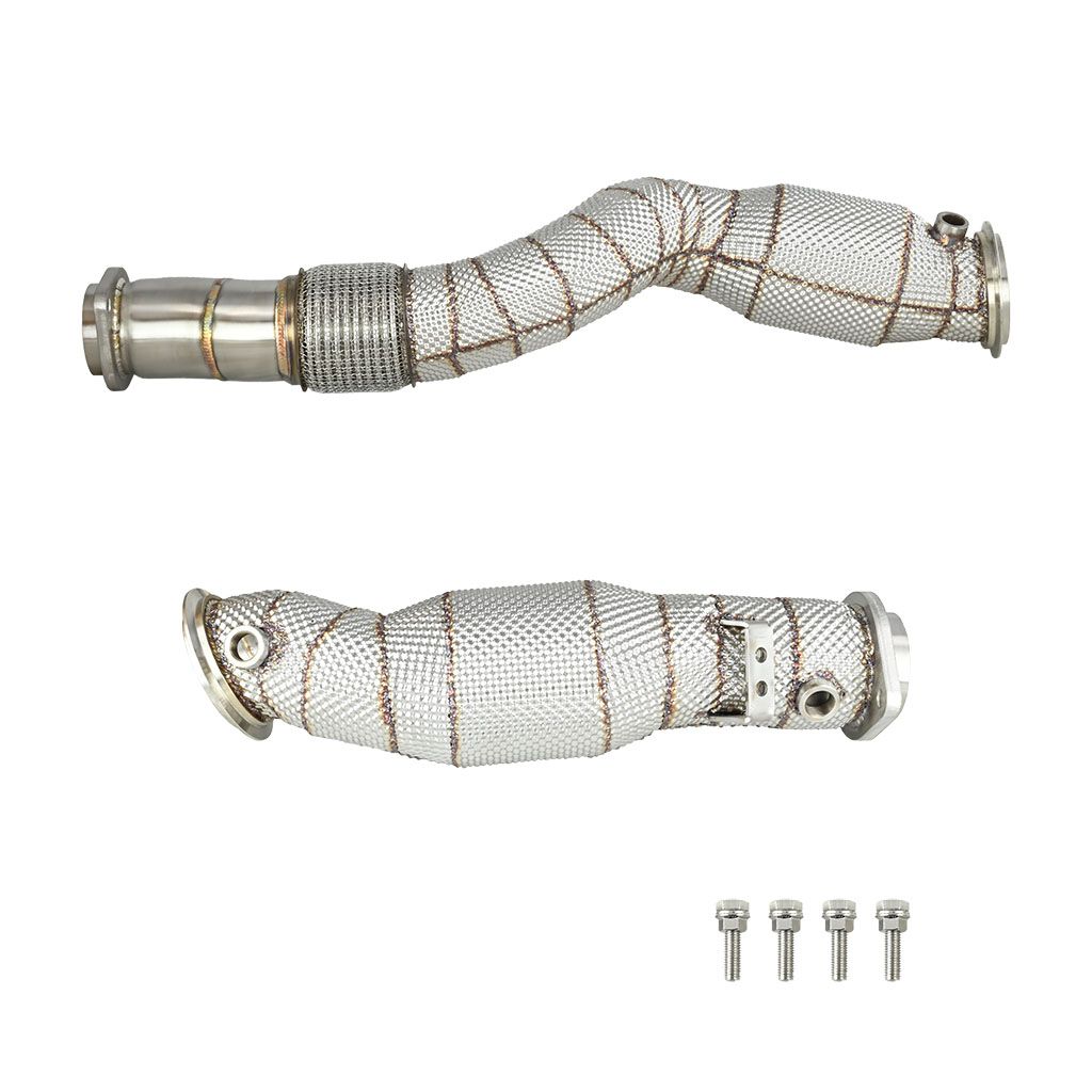 Downpipe with heat shield CAT FMIC.Pro for BMW M2 G87 M3 G80 M4 G82 S58B30 2020- - FMICPRO-DP-105-C-T