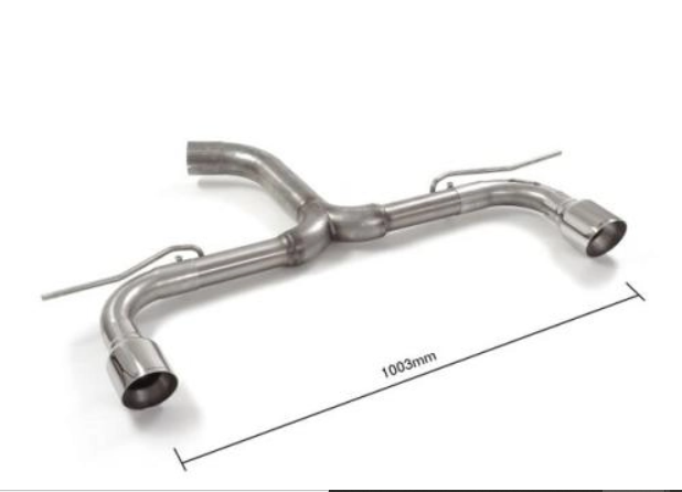 Ragazzon Duplex zamjenska cijev stražnjeg prigušivača VW Golf Mk7 Tip AU 2.0l TDi GTD 1x102mm svaki
