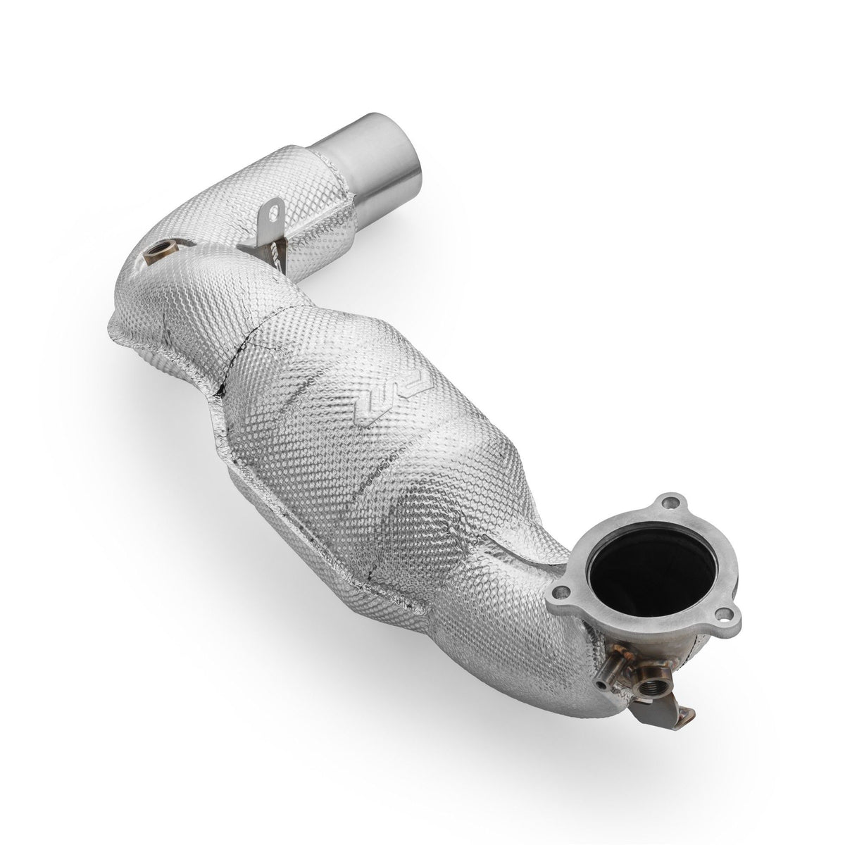 Downpipe with heat shield and catalytic converters for Mercedes-AMG A35 GPF W177 4MATIC OBD without GPF OFF 200 cpsi - 812108C/OBD