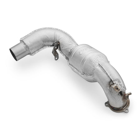 Downpipe with heat shield and catalytic converters for Mercedes-AMG A35 GPF W177 4MATIC OBD without GPF OFF 200 cpsi - 812108C/OBD