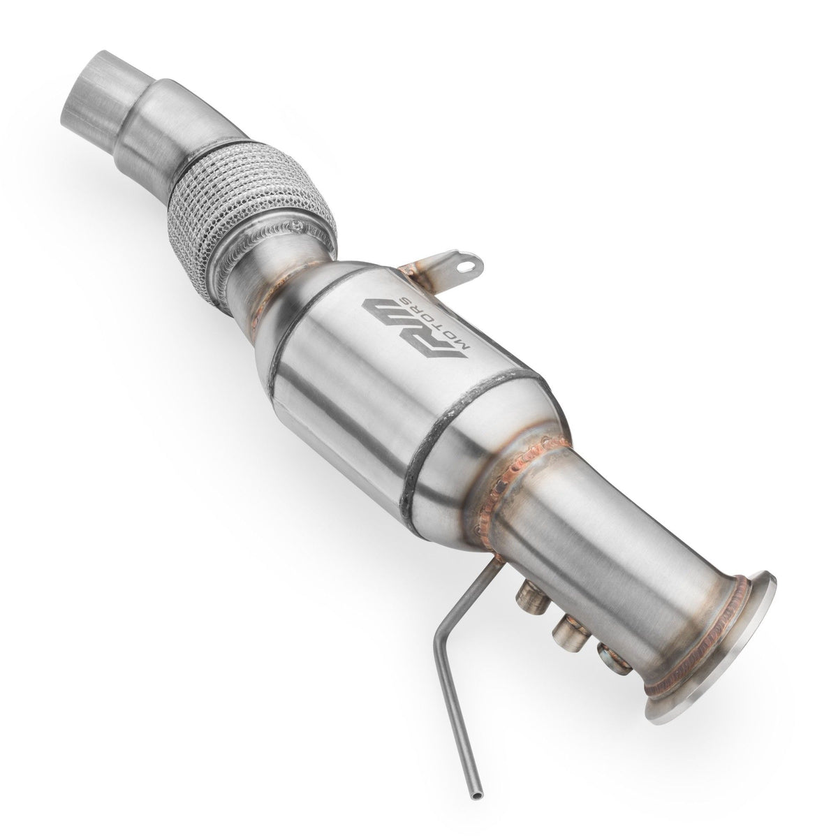 Downpipe RM Motors for BMW E90 E60 E83 E71 M57N2 with Catalyst Euro 3 100 CPSI - RM-112102C-E3P1