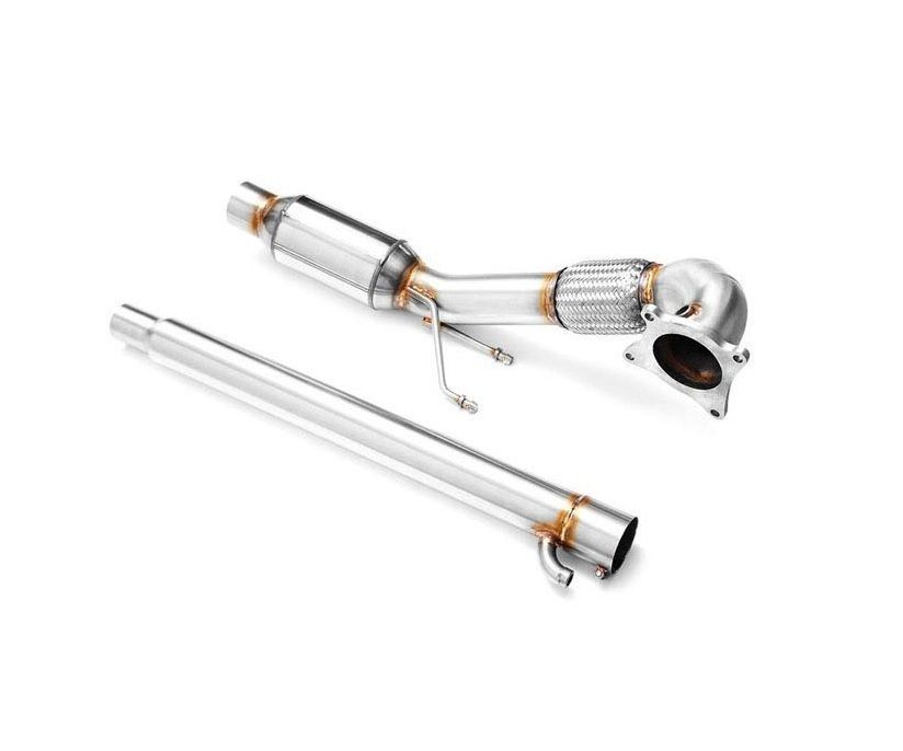 Downpipe RM Motors for Audi A3 S3 8P TT 8J Seat Leon Cupra R Volkswagen Golf VI R 1.8 2.0 TSI TFSI with Catalyst Euro 3 100 CPSI - RM-213101C-E3P1