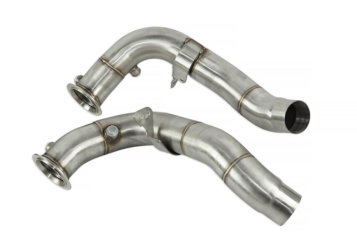 Downpipe za BMW F01 F02 F06 F07 F10 F11 F12 F13 F15 F16 F85 F86 G11 G12 G30 N63N S63N N63R S63R 2010-2017 – bez katalizatora - FMIC-EXH-BB11