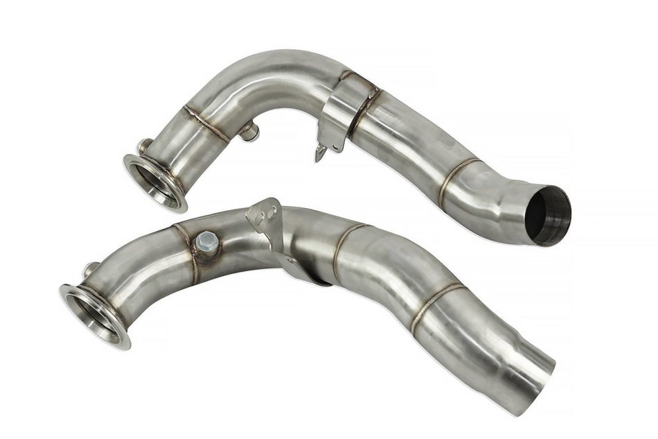 Downpipe za BMW F01 F02 F06 F07 F10 F11 F12 F13 F15 F16 F85 F86 G11 G12 G30 N63N S63N N63R S63R 2010-2017 – bez katalizatora - FMIC-EXH-BB11
