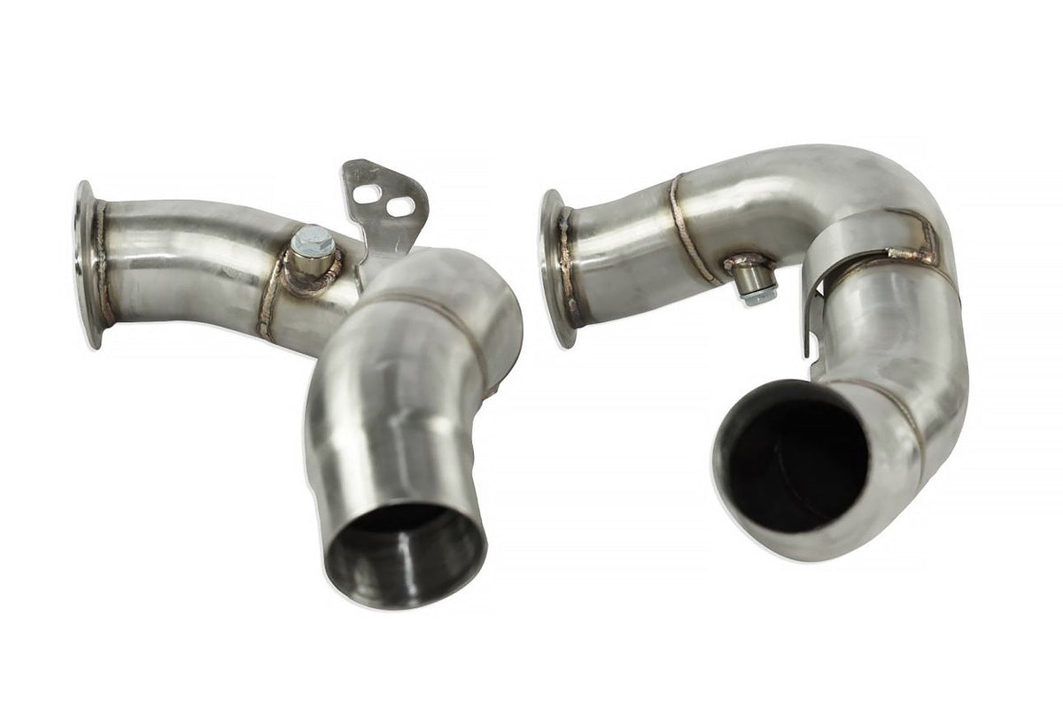 Downpipe za BMW F01 F02 F06 F07 F10 F11 F12 F13 F15 F16 F85 F86 G11 G12 G30 N63N S63N N63R S63R 2010-2017 – bez katalizatora - FMIC-EXH-BB11