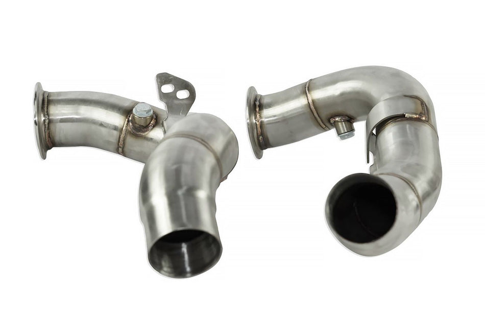 Downpipe za BMW F01 F02 F06 F07 F10 F11 F12 F13 F15 F16 F85 F86 G11 G12 G30 N63N S63N N63R S63R 2010-2017 – bez katalizatora - FMIC-EXH-BB11