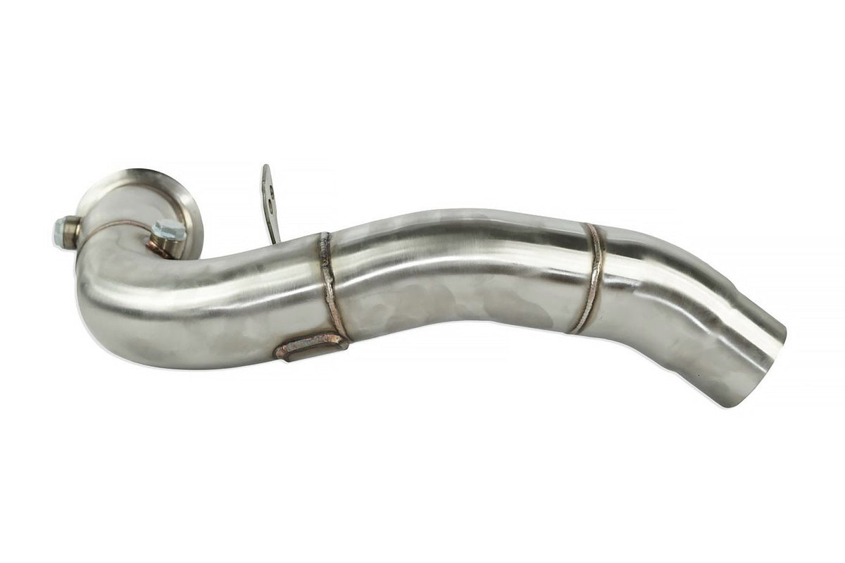 Downpipe za BMW F01 F02 F06 F07 F10 F11 F12 F13 F15 F16 F85 F86 G11 G12 G30 N63N S63N N63R S63R 2010-2017 – bez katalizatora - FMIC-EXH-BB11