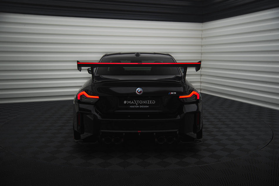 Carbon Fiber Spoiler With External Brackets Uprights +LED light suitable for BMW M2 G87 / M240i / 2 M-Pack / 2 Standard G42