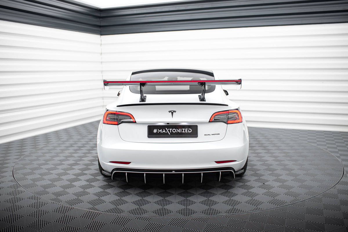 Carbon Spoiler + LED suitable for Tesla Model 3