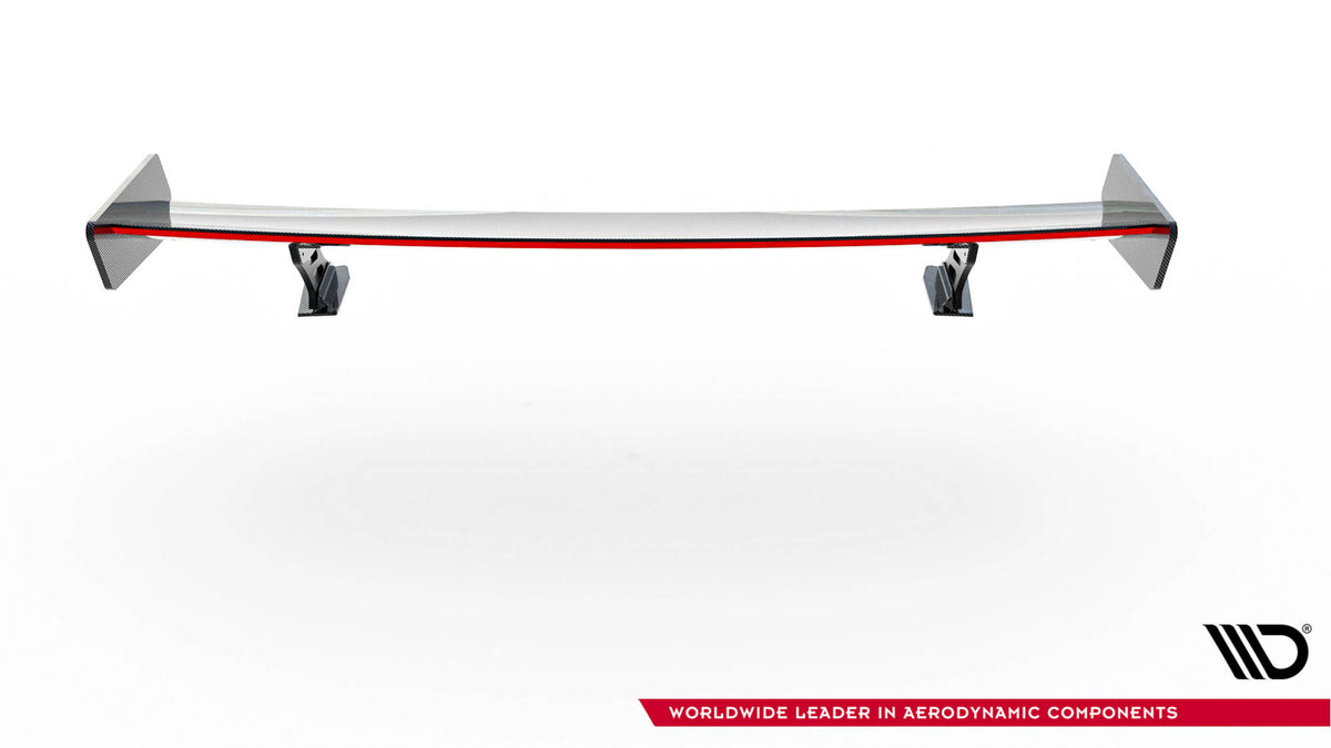 Carbon Spoiler With External Brackets Uprights + LED suitable for Audi A5 Coupe 8T