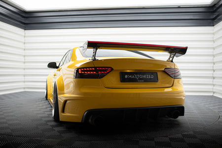Carbon Spoiler With External Brackets Uprights + LED suitable for Audi A5 Coupe 8T