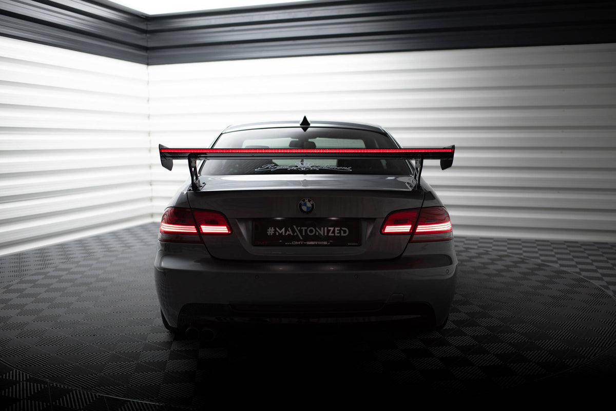 Carbon Spoiler With External Brackets Uprights + LED suitable for BMW 3 / M3 Coupe E92
