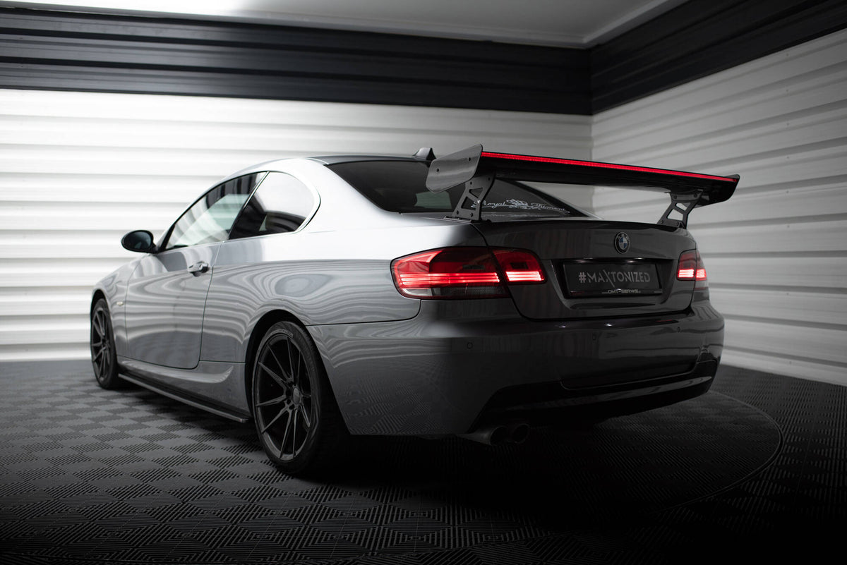 Carbon Spoiler With External Brackets Uprights + LED suitable for BMW 3 / M3 Coupe E92