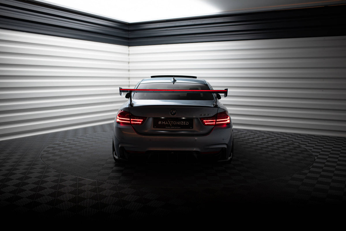 Carbon Spoiler With External Brackets Uprights + LED suitable for BMW 4 F32 / 4 F32 M-Pack Coupe