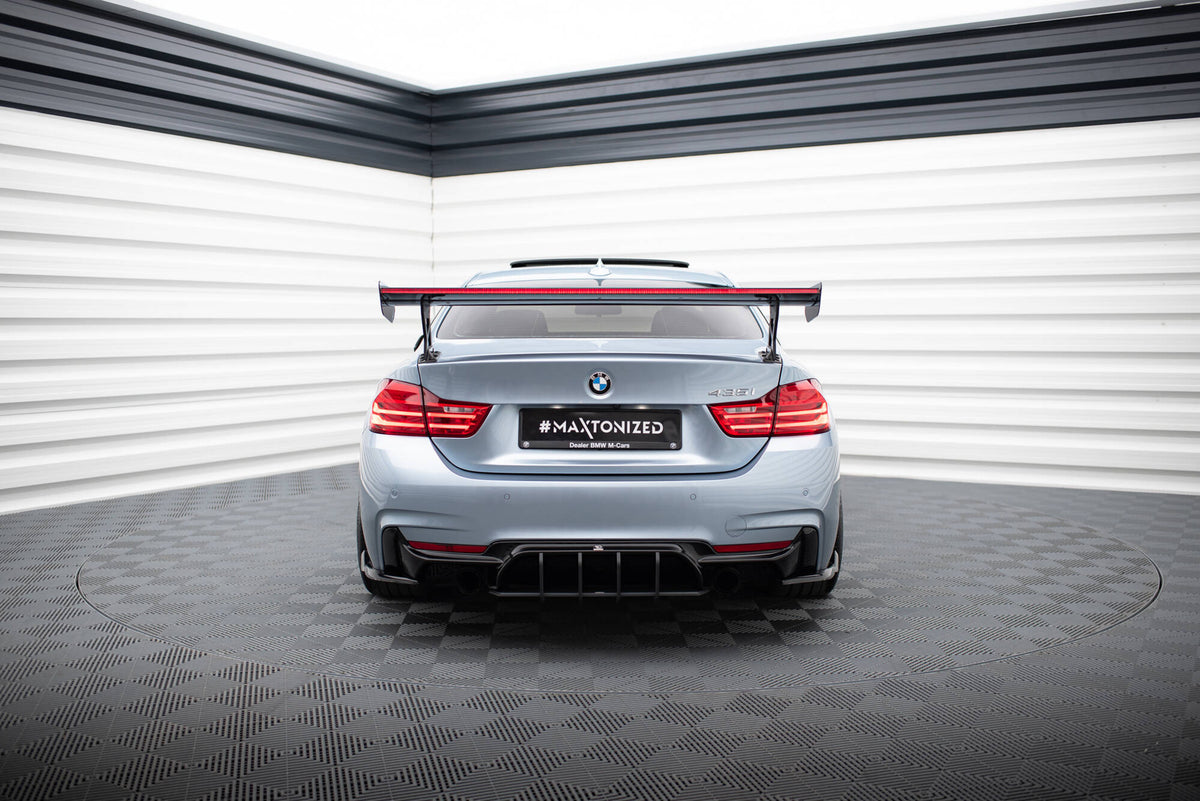 Carbon Spoiler With External Brackets Uprights + LED suitable for BMW 4 F32 / 4 F32 M-Pack Coupe