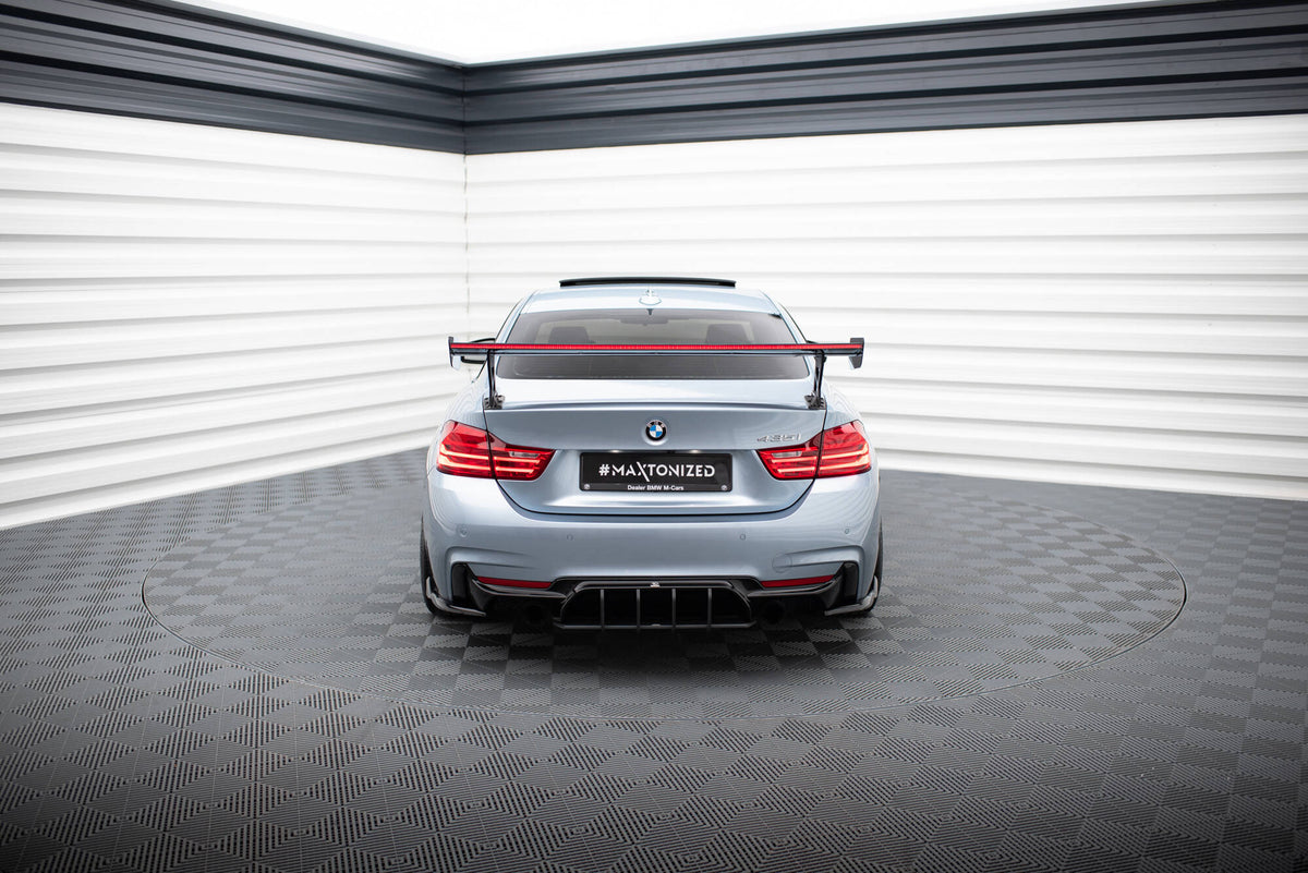 Carbon Spoiler With External Brackets Uprights + LED suitable for BMW 4 F32 / 4 F32 M-Pack Coupe