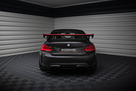 Carbon Spoiler With External Brackets Uprights + LED suitable for BMW M2 F87 / 2 / 2 M-Pack F22