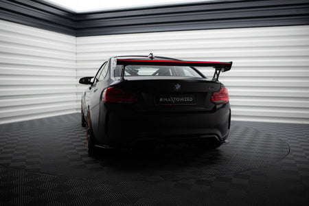 Carbon Spoiler With External Brackets Uprights + LED suitable for BMW M2 F87 / 2 / 2 M-Pack F22