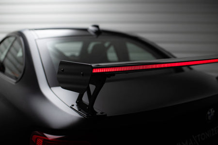 Carbon Spoiler With External Brackets Uprights + LED suitable for BMW M2 F87 / 2 / 2 M-Pack F22