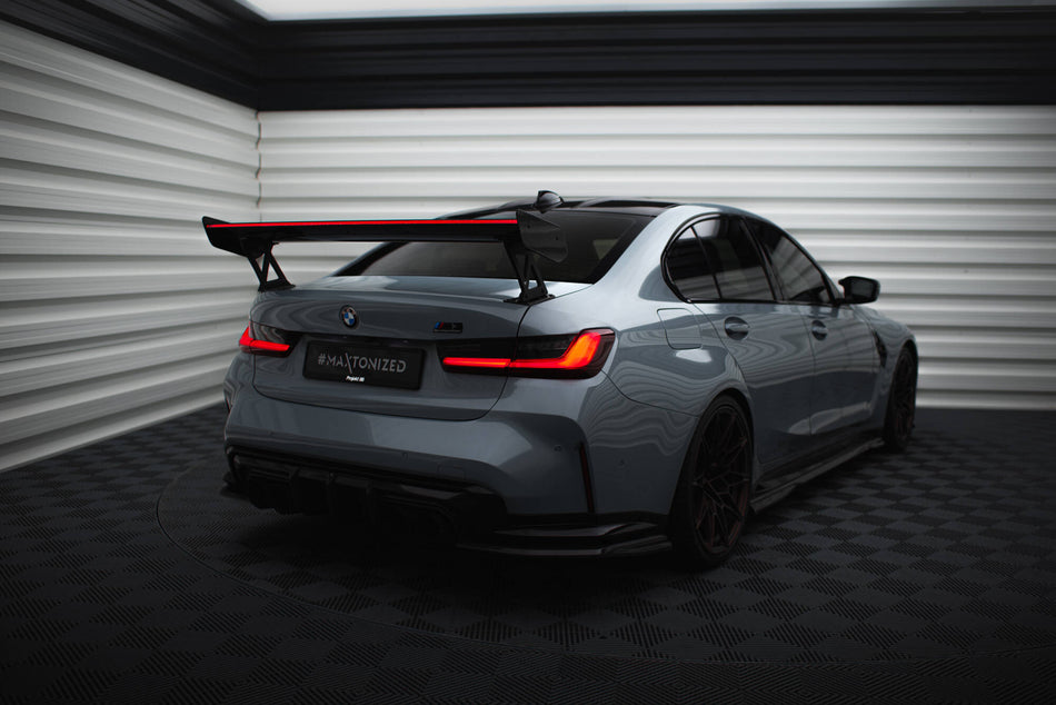 Carbon Spoiler With External Brackets Uprights + LED suitable for BMW M3 G80 / M340i G20 / 3 M-Pack G20 / 3 Standard G20
