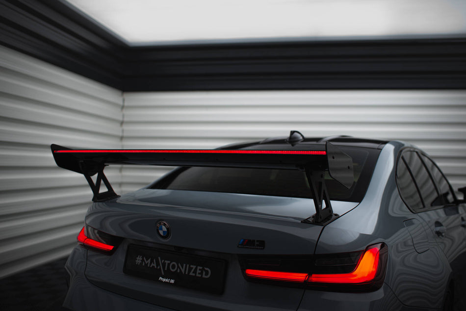 Carbon Spoiler With External Brackets Uprights + LED suitable for BMW M3 G80 / M340i G20 / 3 M-Pack G20 / 3 Standard G20