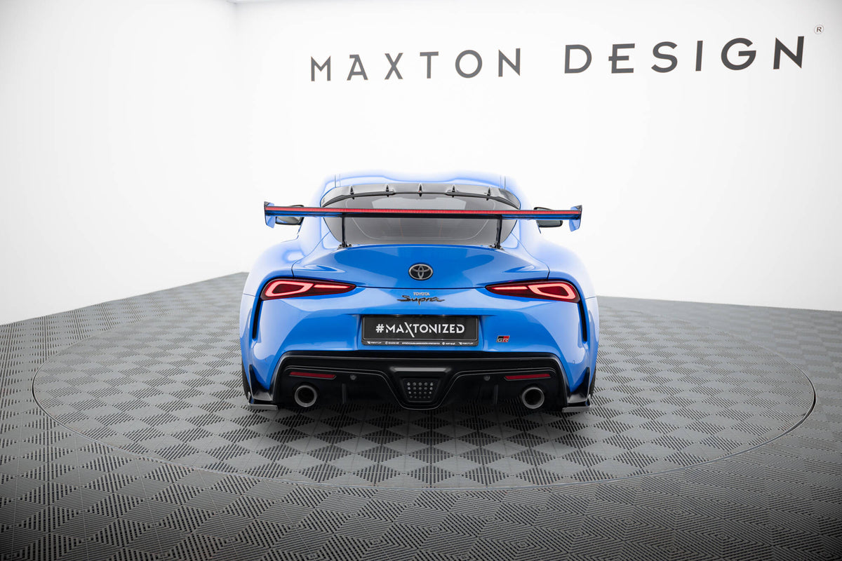 Carbon Spoiler With External Brackets Uprights + LED suitable for Toyota Supra Mk5