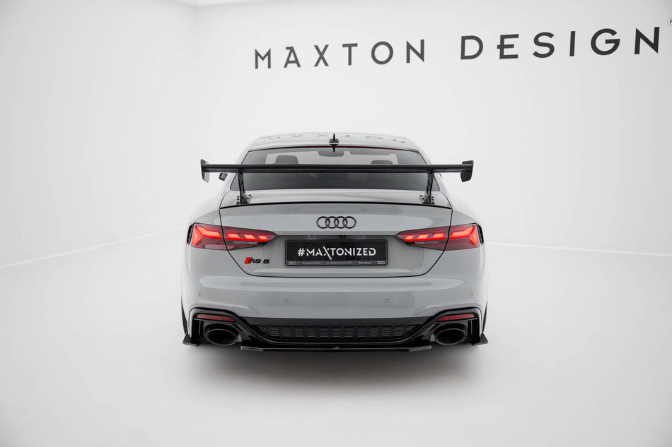 Carbon Spoiler With External Brackets Uprights V.2 suitable for Audi A5 / A5 S-Line / S5 / RS5 Coupe F5 / F5 Facelift