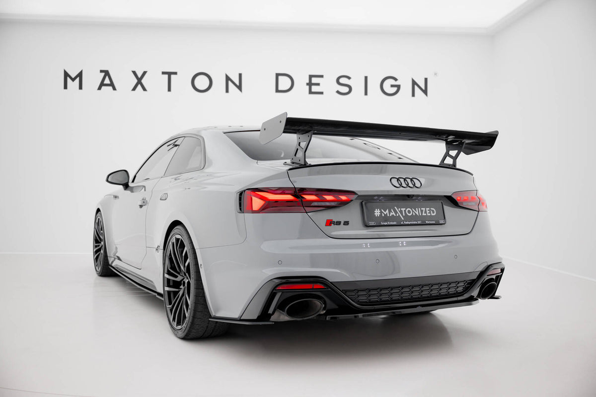 Carbon Spoiler With External Brackets Uprights V.2 suitable for Audi A5 / A5 S-Line / S5 / RS5 Coupe F5 / F5 Facelift