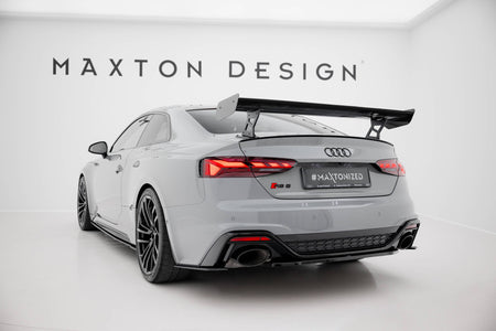 Carbon Spoiler With External Brackets Uprights V.2 suitable for Audi A5 / A5 S-Line / S5 / RS5 Coupe F5 / F5 Facelift
