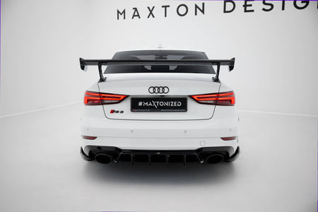 Carbon Spoiler With External Brackets Uprights suitable for Audi A3 / A3 S-Line / S3 / RS3 Sedan 8V / 8V Facelift