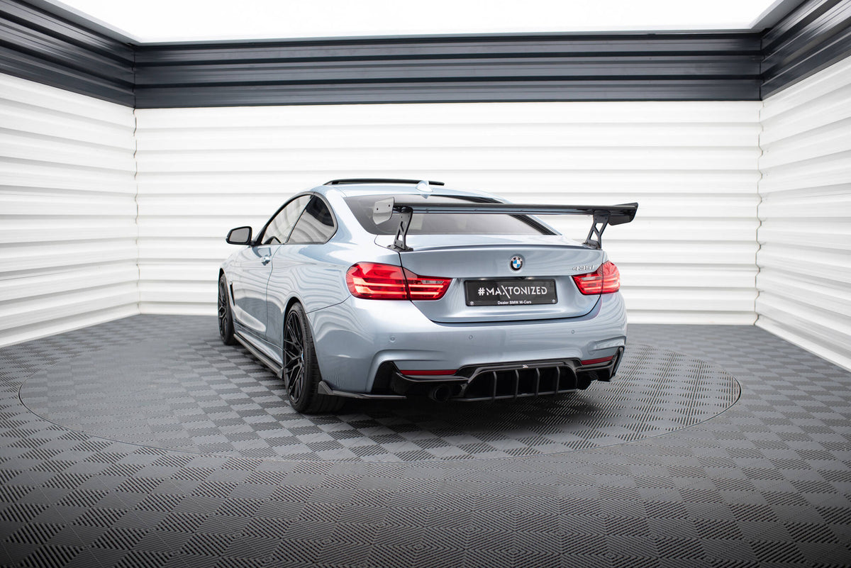 Carbon Spoiler With External Brackets Uprights suitable for BMW 4 F32 / 4 F32 M-Pack Coupe