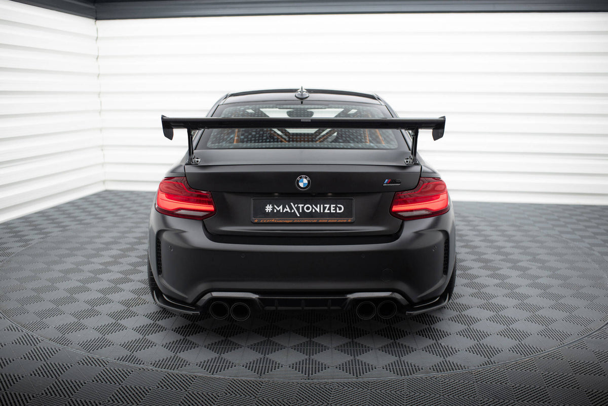 Carbon Spoiler With External Brackets Uprights suitable for BMW M2 F87 / 2 / 2 M-Pack F22