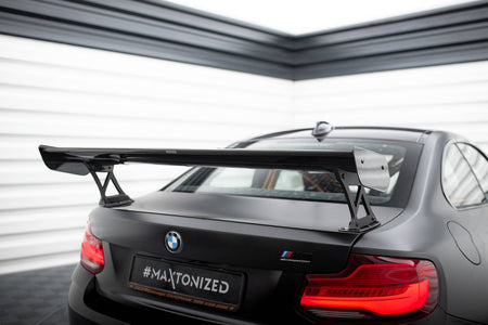 Carbon Spoiler With External Brackets Uprights suitable for BMW M2 F87 / 2 / 2 M-Pack F22