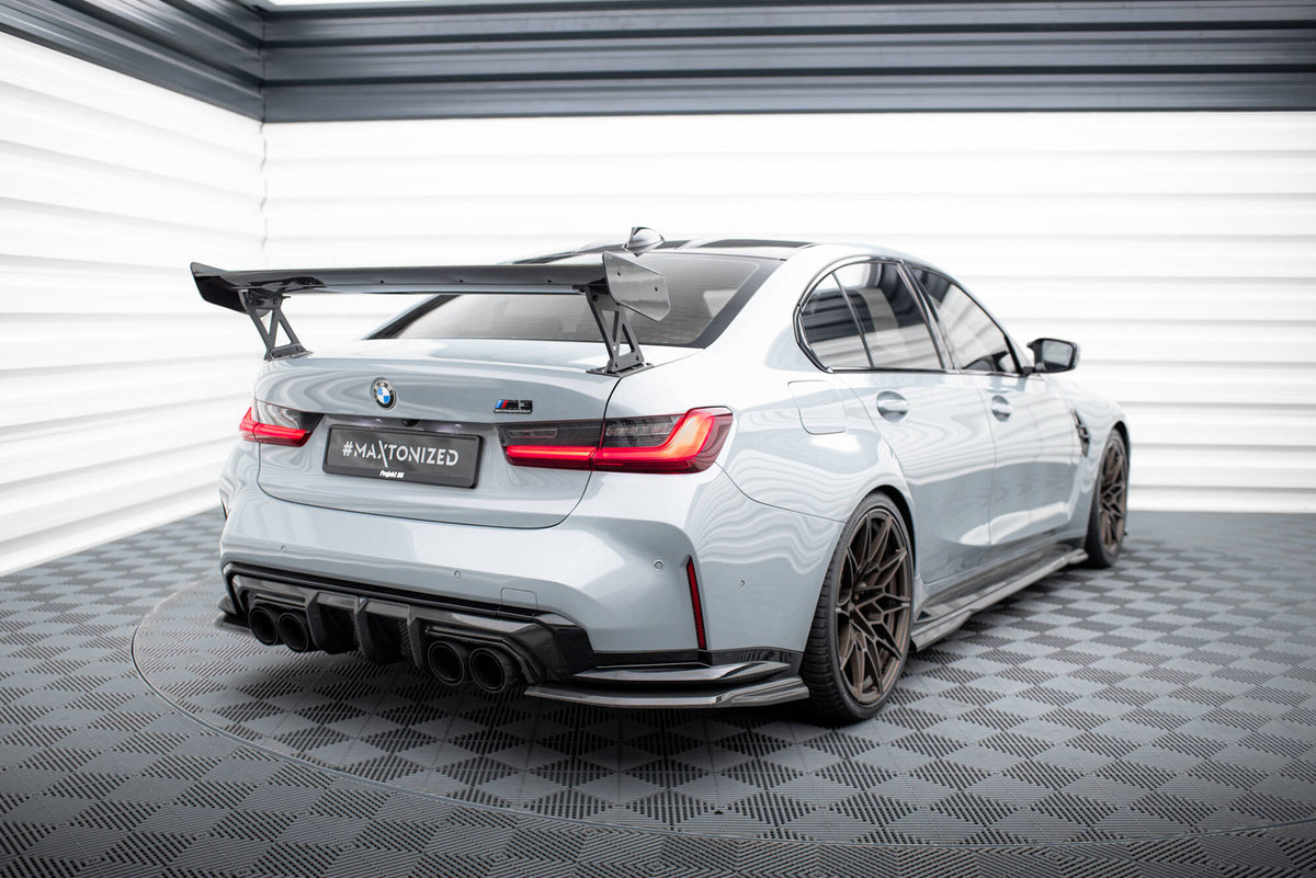 Carbon Spoiler With External Brackets Uprights suitable for BMW M3 G80 / M340i G20 / 3 M-Pack G20 / 3 Standard G20