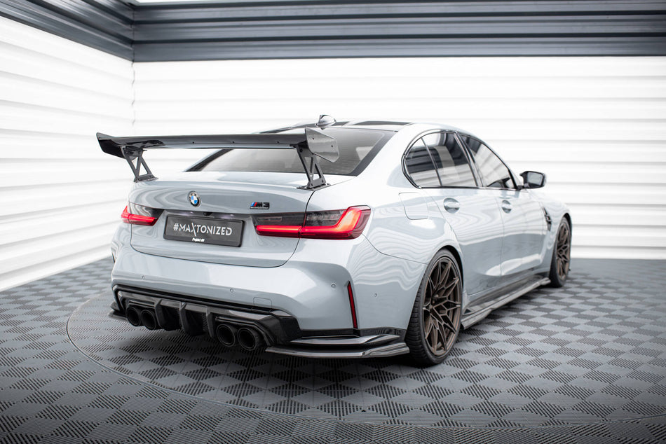 Carbon Spoiler With External Brackets Uprights suitable for BMW M3 G80 / M340i G20 / 3 M-Pack G20 / 3 Standard G20