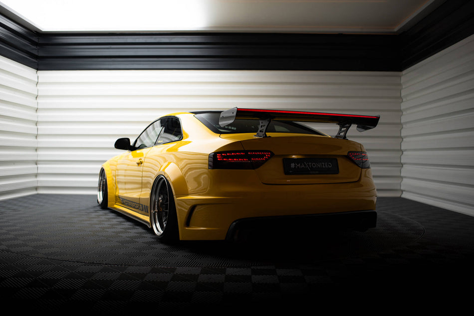 Carbon Spoiler With Internal Brackets Uprights + LED suitable for Audi A5 Coupe 8T