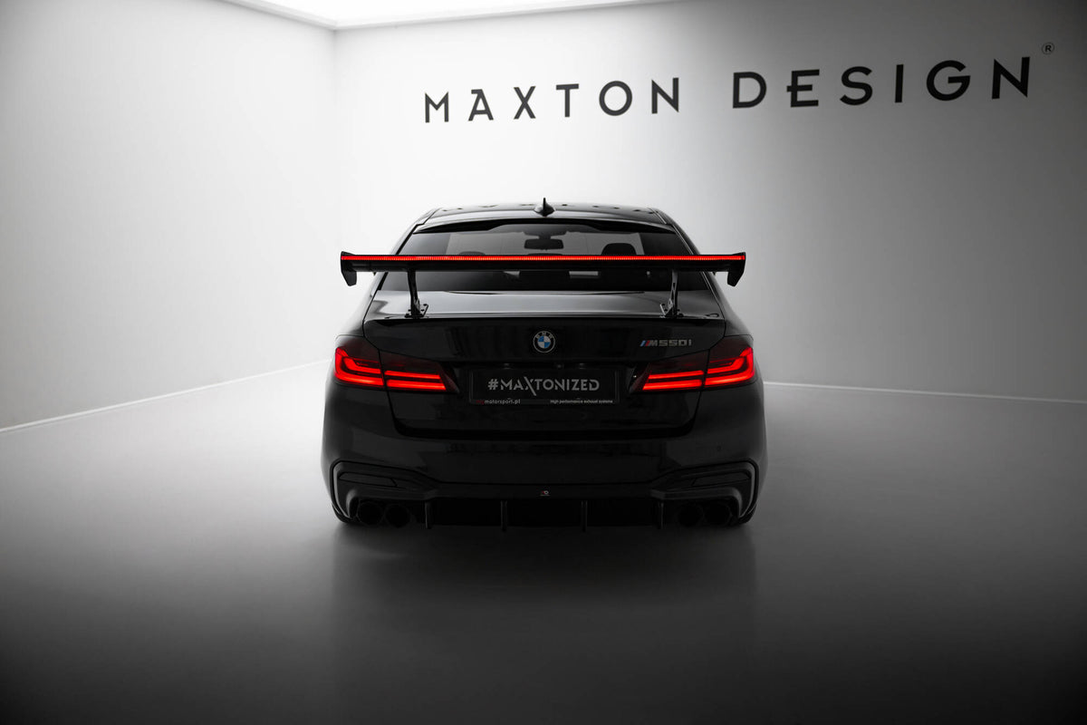Carbon Spoiler With Internal Brackets Uprights + LED suitable for BMW 5 / M5 Sedan G30 / F90