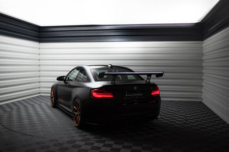 Carbon Spoiler With Internal Brackets Uprights + LED suitable for BMW M2 F87 / 2 / 2 M-Pack F22