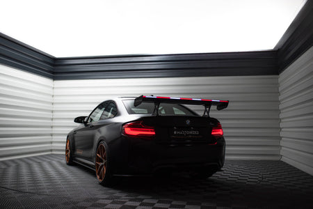 Carbon Spoiler With Internal Brackets Uprights + LED suitable for BMW M2 F87 / 2 / 2 M-Pack F22