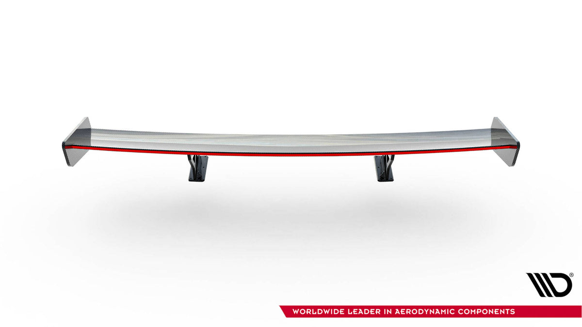 Carbon Spoiler With Internal Brackets Uprights + LED suitable for Honda Civic SI Mk10