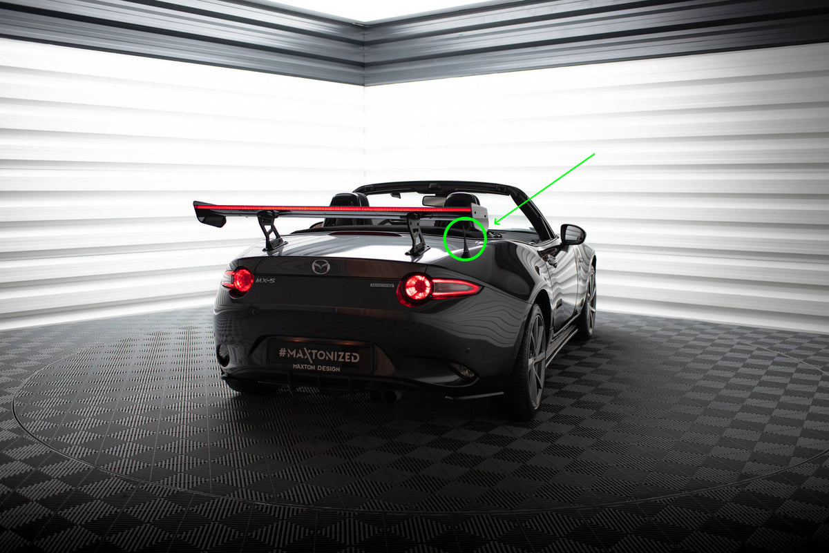 Carbon Spoiler With Internal Brackets Uprights + LED suitable for Mazda MX-5 ND (Mk4)