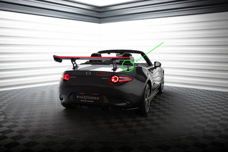 Carbon Spoiler With Internal Brackets Uprights + LED suitable for Mazda MX-5 ND (Mk4)