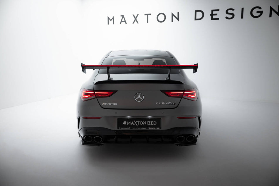 Carbon Spoiler With Internal Brackets Uprights + LED suitable for Mercedes-Benz CLA Coupe C118 / C118 Facelift