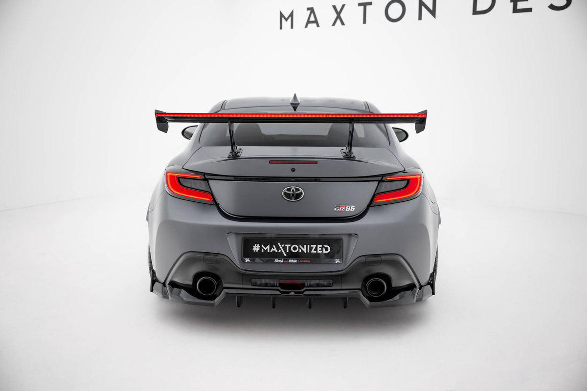 Carbon Spoiler With Internal Brackets Uprights + LED suitable for Toyota GR86 / Subaru BRZ Mk2