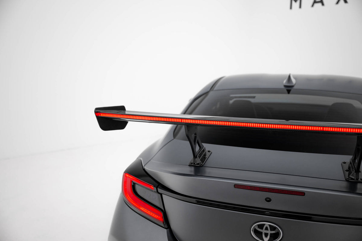 Carbon Spoiler With Internal Brackets Uprights + LED suitable for Toyota GR86 / Subaru BRZ Mk2